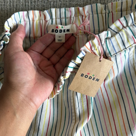Mini Boden Multicolor Striped Kids Shorts - Picture 7 of 7